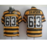 nike pittsburgh steelers #63 dawson throwback yellow black(team 80 anniversary)