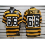 nike pittsburgh steelers #66 decastro throwback yellow-black(team 80 anniversary)