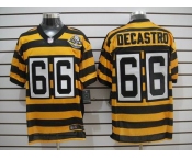 nike pittsburgh steelers #66 decastro throwback yellow-black(team 80 anniversary)