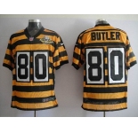 nike pittsburgh steelers #80 butler throwback yellow black(team 80 anniversary)