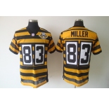 nike pittsburgh steelers #83 miller throwback yellow black(team 80 anniversary)