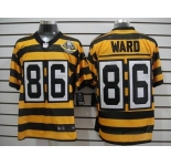 nike pittsburgh steelers #86 ward throwback yellow black(team 80 anniversary)