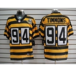 nike pittsburgh steelers #94 timmons throwback yellow black(team 80 anniversary)