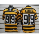 nike pittsburgh steelers #99 keisel throwback yellow black(team 80 anniversary)