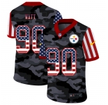 Men New Nike Pittsburgh Steelers #90 Watt 2020 Nike Camo USA Salute to Service Limited Jersey