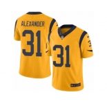 Men Nike Los Angeles Rams #31 Maurice Alexander Limited Gold Rush Vapor Untouchable NFL Jersey