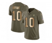 Men Nike Pittsburgh Steelers #10 Martavis Bryant Limited Olive Gold 2017 Salute to Service NFL Jersey