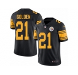 Men Nike Pittsburgh Steelers #21 Robert Golden Black Color Rush Limited Jersey