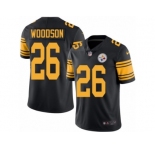 Men Nike Pittsburgh Steelers #26 Rod Woodson Black Color Rush Limited Jersey