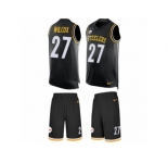Men Nike Pittsburgh Steelers #27 J.J. Wilcox Limited Black Tank Top Suit NFL Jersey