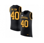 Men Nike Pittsburgh Steelers #40 Mike Hilton Black Rush Player Name & Number Tank Top NFL Jersey