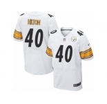 Men Nike Pittsburgh Steelers #40 Mike Hilton Elite White NFL Jersey