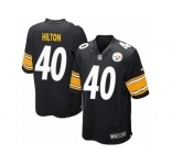 Men Nike Pittsburgh Steelers #40 Mike Hilton Game Black Team Color NFL Jersey