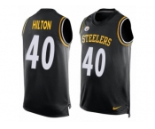 Men Nike Pittsburgh Steelers #40 Mike Hilton Limited Black Player Name & Number Tank Top NFL Jersey