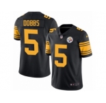 Men Nike Pittsburgh Steelers #5 Joshua Dobbs Limited Black Rush Vapor Untouchable NFL Jersey