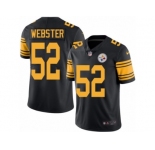 Men Nike Pittsburgh Steelers #52 Mike Webster Black Color Rush Limited Jersey