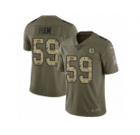 Men Nike Pittsburgh Steelers #59 Jack Ham Limited Olive Camo 2017 Salute to Service NFL Jersey