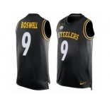 Men Nike Pittsburgh Steelers #9 Chris Boswell Limited Black Player Name & Number Tank Top NFL Jersey