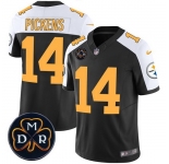 Men Pittsburgh Steelers #14 George Pickens Black F U S E DMR Patch Untouchable Limited Stitched Football Jersey