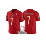 Men Pittsburgh Steelers #7 Ben Roethlisberger AFC 2017 Pro Bowl Red Gold Limited Jersey
