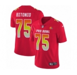 Men's Cleveland Browns #75 Joel Bitonio Limited Red AFC 2019 Pro Bowl Football Jersey