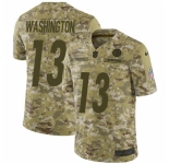 Men's Nike Pittsburgh Steelers #13 James Washington Limited Camo 2018 Salute to Service NFL Jersey