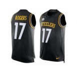 Men's Nike Pittsburgh Steelers #17 Eli Rogers Limited Black Player Name & Number Tank Top NFL Jersey