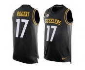 Men's Nike Pittsburgh Steelers #17 Eli Rogers Limited Black Player Name & Number Tank Top NFL Jersey