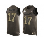 Men's Nike Pittsburgh Steelers #17 Eli Rogers Limited Green Salute to Service Tank Top NFL Jersey