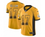 Men's Nike Pittsburgh Steelers #17 Joe Gilliam Limited Gold Rush Drift Fashion NFL Jersey