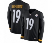 Men's Nike Pittsburgh Steelers #19 JuJu Smith-Schuster Limited Black Therma Long Sleeve NFL Jersey