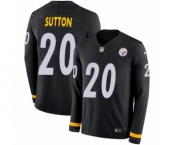 Men's Nike Pittsburgh Steelers #20 Cameron Sutton Limited Black Therma Long Sleeve NFL Jersey