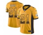 Men's Nike Pittsburgh Steelers #21 Sean Davis Limited Gold Rush Drift Fashion NFL Jersey