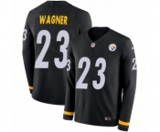 Men's Nike Pittsburgh Steelers #23 Mike Wagner Limited Black Therma Long Sleeve NFL Jersey