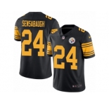 Men's Nike Pittsburgh Steelers #24 Coty Sensabaugh Limited Black Rush NFL Jersey
