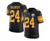 Men's Nike Pittsburgh Steelers #24 Justin Gilbert Limited Black Rush NFL Jersey