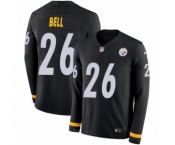 Men's Nike Pittsburgh Steelers #26 Le'Veon Bell Limited Black Therma Long Sleeve NFL Jersey