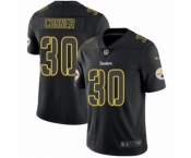 Men's Nike Pittsburgh Steelers #30 James Conner Limited Black Rush Impact NFL Jersey