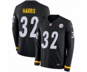 Men's Nike Pittsburgh Steelers #32 Franco Harris Limited Black Therma Long Sleeve NFL Jersey
