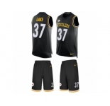 Men's Nike Pittsburgh Steelers #37 Carnell Lake Limited Black Tank Top Suit NFL Jersey