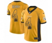 Men's Nike Pittsburgh Steelers #4 Jordan Berry Limited Gold Rush Drift Fashion NFL Jersey
