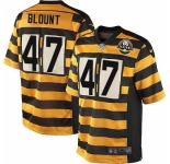 Men's Nike Pittsburgh Steelers #47 Mel Blount Limited Yellow Black Alternate 80TH Anniversary Throwback NFL Jersey