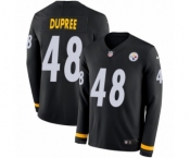 Men's Nike Pittsburgh Steelers #48 Bud Dupree Limited Black Therma Long Sleeve NFL Jersey