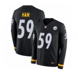 Men's Nike Pittsburgh Steelers #59 Jack Ham Limited Black Therma Long Sleeve NFL Jersey