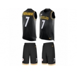 Men's Nike Pittsburgh Steelers #7 Ben Roethlisberger Limited Black Tank Top Suit NFL Jersey