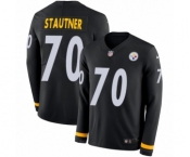 Men's Nike Pittsburgh Steelers #70 Ernie Stautner Limited Black Therma Long Sleeve NFL Jersey