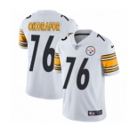 Men's Nike Pittsburgh Steelers #76 Chukwuma Okorafor White Vapor Untouchable Limited Player NFL Jersey