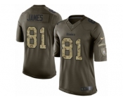Men's Nike Pittsburgh Steelers #81 Jesse James Limited Green Salute to Service NFL Jersey