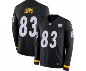 Men's Nike Pittsburgh Steelers #83 Louis Lipps Limited Black Therma Long Sleeve NFL Jersey