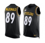 Men's Nike Pittsburgh Steelers #89 Vance McDonald Limited Black Player Name & Number Tank Top NFL Jersey